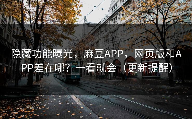 隐藏功能曝光，麻豆APP，网页版和APP差在哪？一看就会（更新提醒）